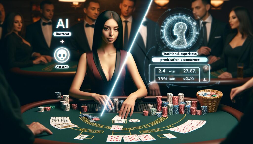 AI 百家樂助手的賺錢勝率 vs. 人工看路比較推薦，預測準確率